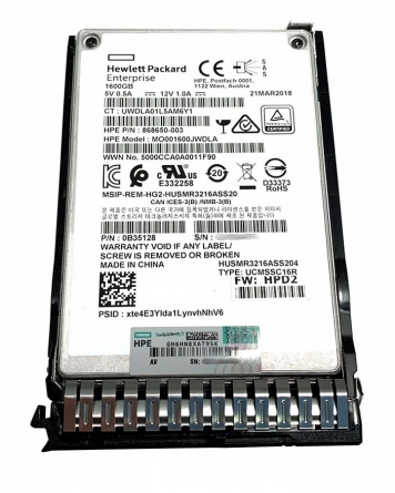 Жесткий диск HP MO001600JWDLA 1.6Tb SAS 2,5" SSD