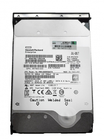 Жесткий диск HP 857968-001 10Tb 7200 SATAIII 3.5" HDD