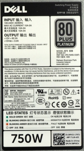 Резервный Блок Питания Dell 9PXCV 750W