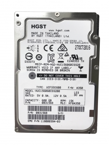 Жесткий диск EMC 118000394-03 600Gb 15000 SAS 2,5" HDD