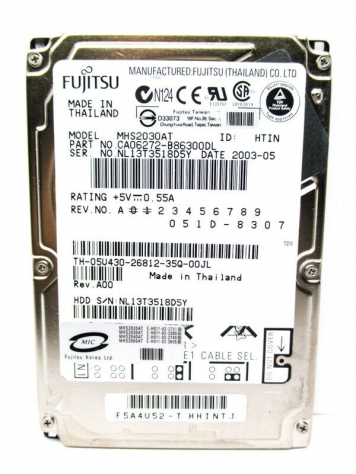 Жесткий диск Fujitsu CA06272-B86300DL 30Gb 4200 IDE 2,5" HDD