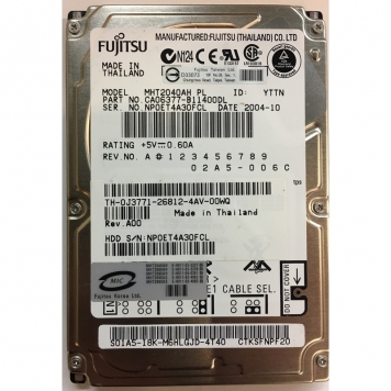 Жесткий диск Fujitsu CA06377-B11400DL 40Gb 5400 IDE 2,5" HDD