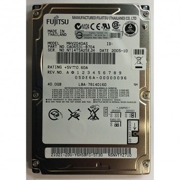 Жесткий диск Fujitsu CA06531-B704 40Gb 5400 IDE 2,5" HDD