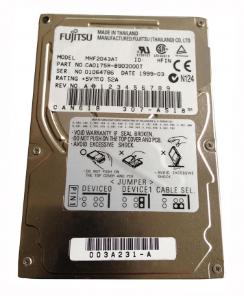Жесткий диск Fujitsu MHF2043AT 4,32Gb 4200 IDE 2,5" HDD