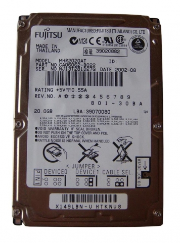 Жесткий диск Fujitsu MHR2020AT 20Gb 4200 IDE 2,5" HDD