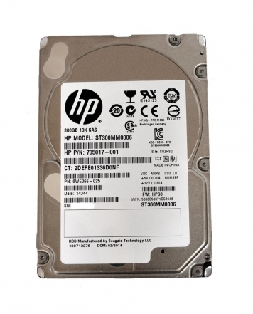 Жесткий диск HP 705017-001 300Gb  SAS 2,5" HDD