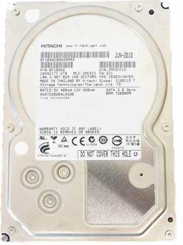 Жесткий диск Hitachi 0F10942 2Tb  SATAII 3,5" HDD