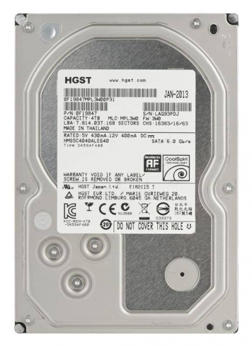 Жесткий диск Hitachi 0F19847 4Tb  SATAIII 3,5" HDD