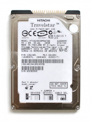 Жесткий диск Hitachi 13G1401 20Gb 4200 IDE 2,5" HDD