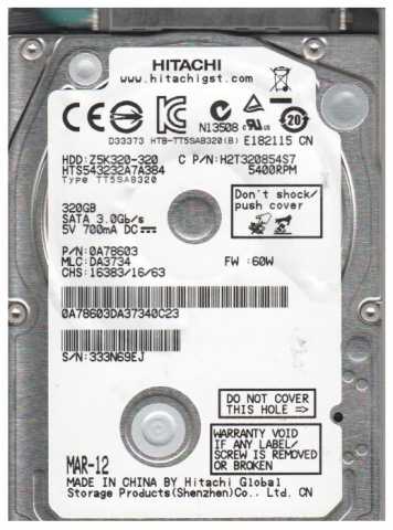 Жесткий диск Hitachi HUS157373EL3600 73,9Gb 15000 U320SCSI 3.5" HDD