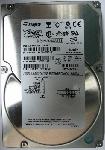Жесткий диск Seagate 9T9001-001 36,7Gb  U160SCSI 3.5" HDD