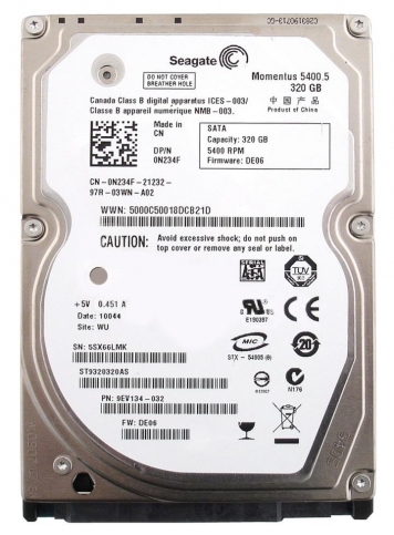 Жесткий диск Seagate ST9320320AS 320Gb 5400 SATAII 2,5" HDD