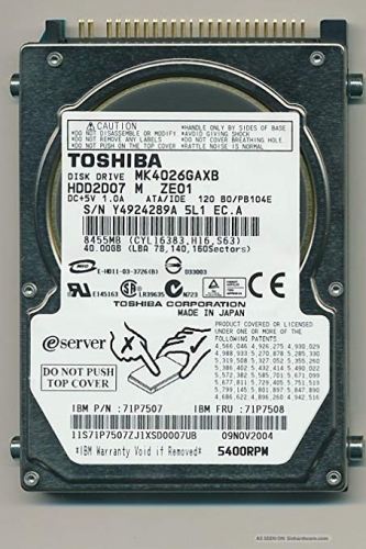 Жесткий диск Toshiba 71P7507 40Gb 5400 IDE 2,5" HDD