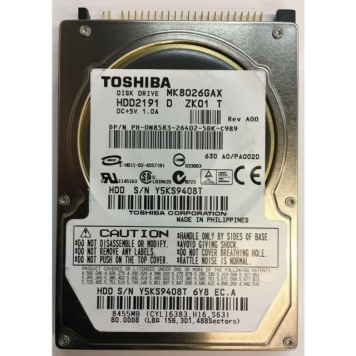 Жесткий диск Toshiba N8583 80Gb 5400 IDE 2,5" HDD