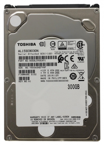 Жесткий Диск Toshiba HDEBL05GEA51 300Gb 10500 SAS 2,5" HDD