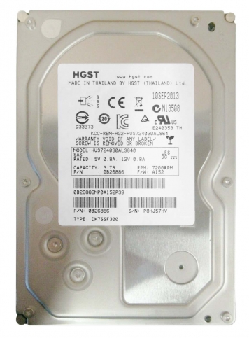Жесткий диск Hitachi 0B26886 3Tb  SAS 3,5" HDD
