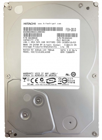 Жесткий диск Hitachi HDE721010SLA330 1Tb  SATAII 3,5" HDD