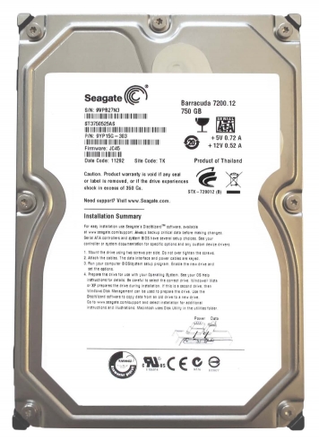 Жесткий диск Seagate 9YP15G 750Gb  SATAIII 3,5" HDD