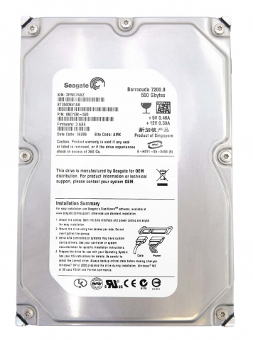 Жесткий диск Seagate 9BD138 500Gb 7200 SATAII 3.5" HDD