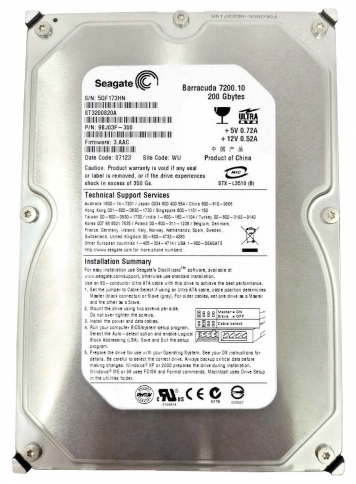 Жесткий диск Seagate ST3200820A 200Gb 7200 IDE 3.5" HDD