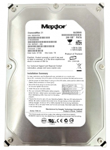 Жесткий диск Maxtor STM3200820A 200Gb 7200 IDE 3.5" HDD