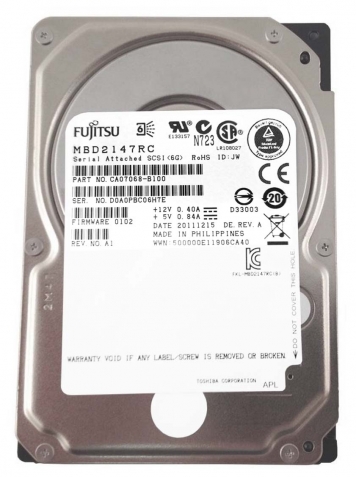 Жесткий диск Fujitsu MBD2147RC 147Gb  SAS 2,5" HDD