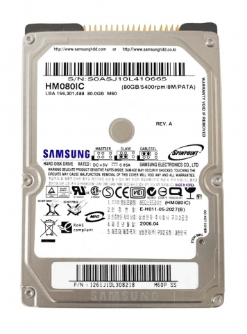 Жесткий диск Samsung HM080IC 80GB 5400 IDE 2,5" HDD