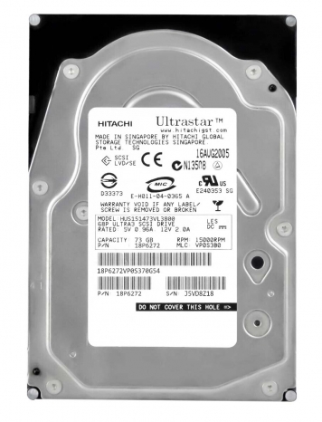 Жесткий диск Hitachi HUS151473VL3800 73,4Gb  U320SCSI 3.5" HDD