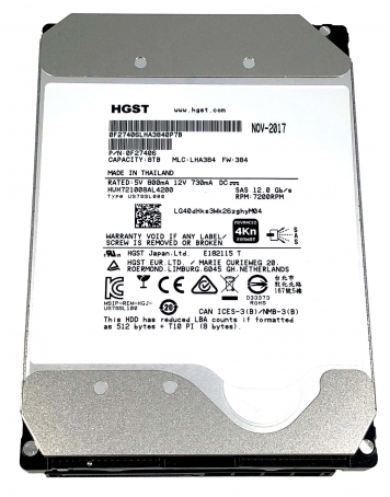 Жесткий диск HGST HUH721008AL4200 8Tb 7200 SAS 3,5" HDD