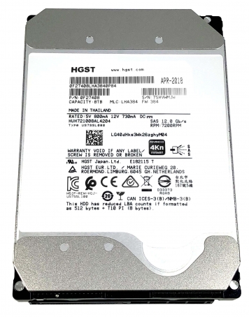 Жесткий диск HGST 0F27408 8Tb 7200 SAS 3,5" HDD