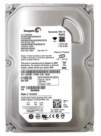 Жесткий диск Dell 0JP208 160Gb SATAII 7200 3.5" HDD