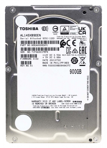 Жесткий диск Toshiba AL14SXB90EN 900Gb 15000 SAS 2,5" HDD