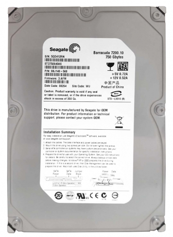 Жесткий диск Seagate ST3750640AS 750Gb  SATAII 3,5" HDD