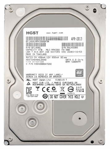 Жесткий диск Hitachi HDS724040ALE640 4Tb 7200 SATAIII 3.5" HDD