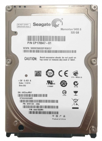 Жесткий диск Seagate 9HH13E 320Gb 5400 SATAII 2,5" HDD