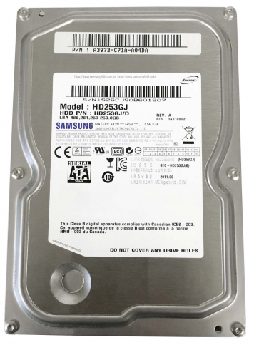 Жесткий диск Samsung HD253GJ 250Gb 7200 SATAII 3.5" HDD