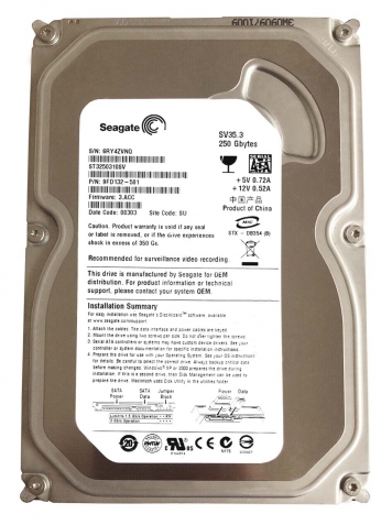 Жесткий диск Seagate ST3250310SV 250Gb  SATAII 3,5" HDD