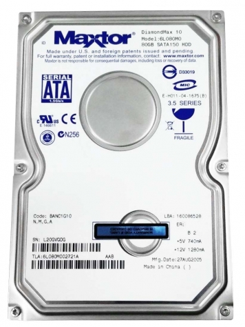 Жесткий диск Maxtor 6L080M0 80Gb  SATA 3,5" HDD