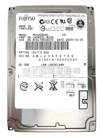 Жесткий диск Fujitsu CA06531-B038 80Gb 5400 IDE 2,5" HDD