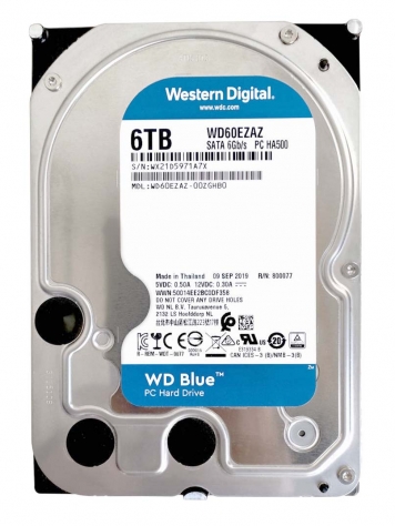 Жесткий диск Western Digital WD60EZAZ 6Tb 5400 SATAIII 3.5" HDD