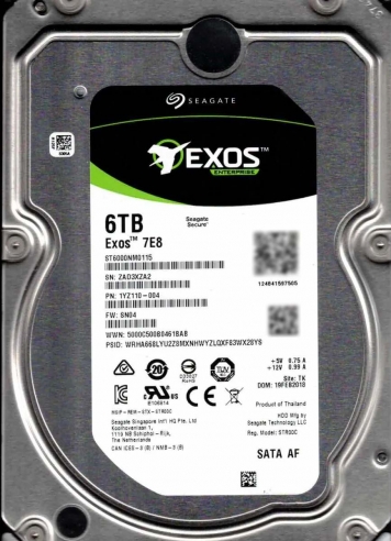 Жесткий диск Seagate ST6000NM0115 6TB 7200 SATA 3.5" HDD