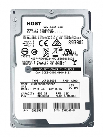 Жесткий диск HGST 0B28953 600Gb 15000 SAS 2,5" HDD