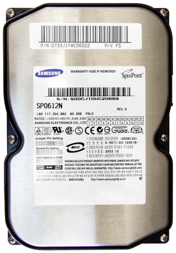 Жесткий диск Samsung SP0622N 60GB 7200 IDE 3,5" HDD