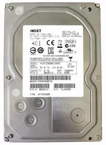 Жесткий диск Hitachi HUS723020ALS640 2Tb  SAS 3,5" HDD