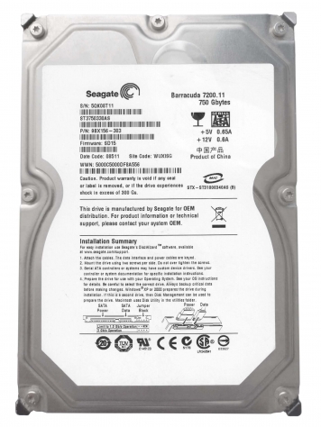 Жесткий диск Seagate ST3750330AS 750Gb  SATAII 3,5" HDD