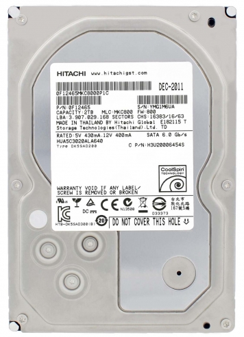 Жесткий диск Hitachi HUA5C3020ALA640 2Tb 7200 SATAIII 3.5" HDD