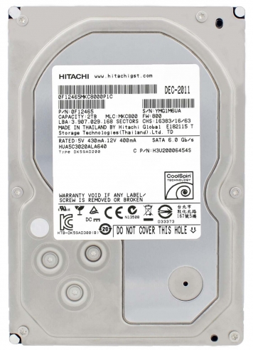 Жесткий диск Hitachi 0F12465 2Tb 7200 SATAIII 3.5" HDD