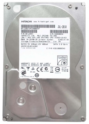 Жесткий диск Hitachi HDS5C1010CLA382 1Tb CoolSpin SATAII 3.5" HDD