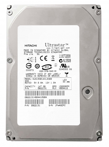 Жесткий диск Hitachi HUS153014VLS300 147Gb  SAS 3,5" HDD