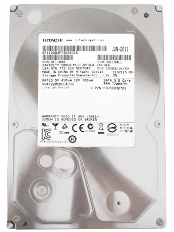Жесткий диск Hitachi 0F11000 500Gb  SATAII 3,5" HDD